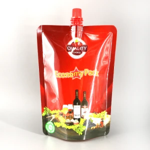 Kunststoff Wein Taschen mit Spouted