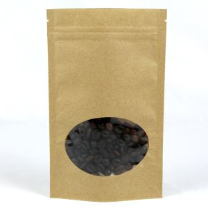 Stand Up Kraftpapier Taschen mit Fenster