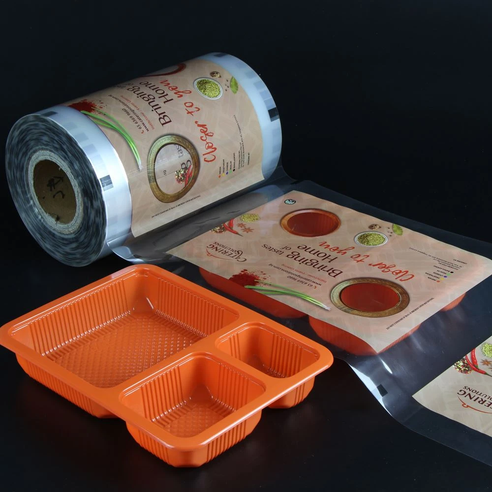 food tray with film