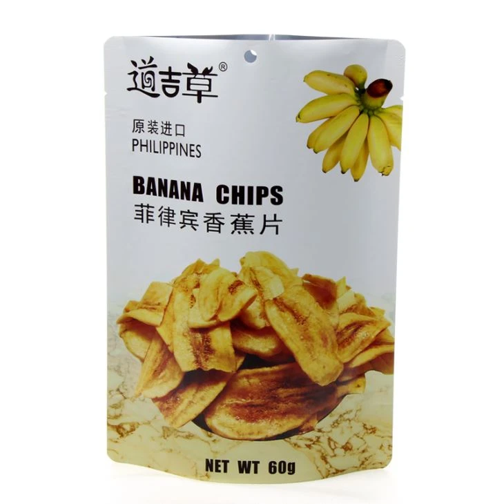 Aufstehen Aluminiumfolie Verpackungsbeutel für Bananen Chips