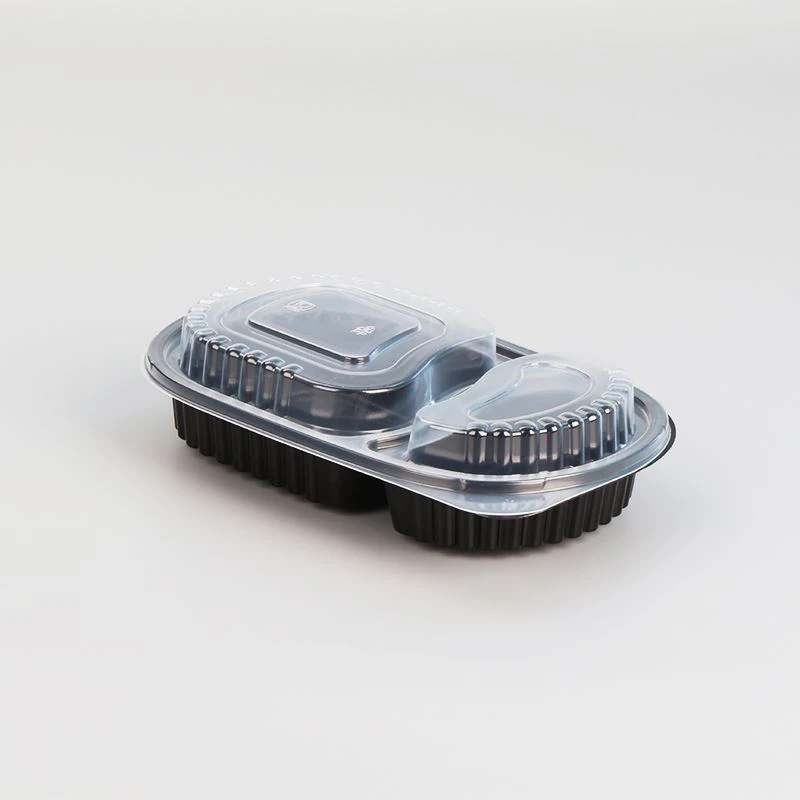 9x9x3 biologisch abbaubarer, mikrowellengeeigneter Lebensmittelbehälter mit 3...