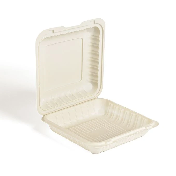 22,9 cm 3 Fächer, transparent, Eco-PP-Kunststoff, BPA-frei, Einweg-Take-Out-V...