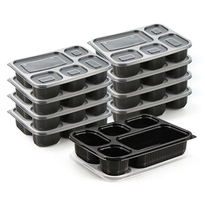 Bento-Box mit 5 Fächern, Einwegartikel