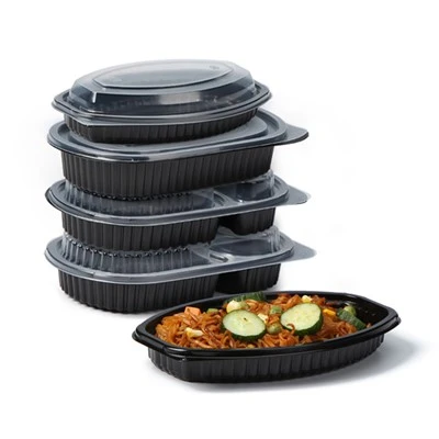 Schwarze Meal-Prep-Behälter 16 Oz