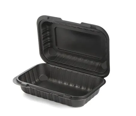 Schwarz-weiße 9x6-Zoll-Lebensmittelbox